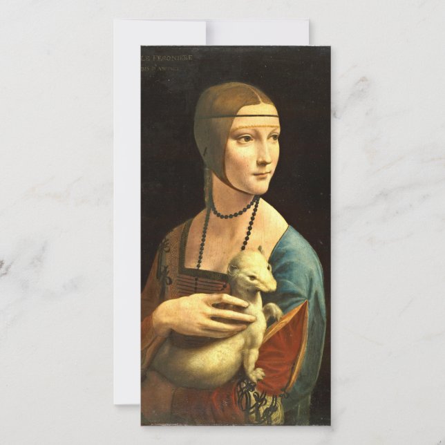 Leonardo Da Vinci - The Lady With An Ermine Holiday Card (Front)