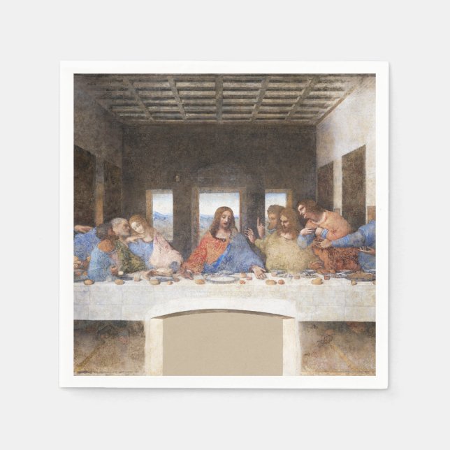 Leonardo da Vinci The Last Supper Fine Art Napkin (Front)