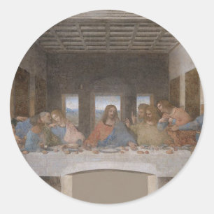 Leonardo da Vinci - The Last Supper painting Classic Round Sticker
