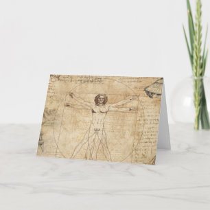 Leonardo Da Vinci The Vitruvian Man Card