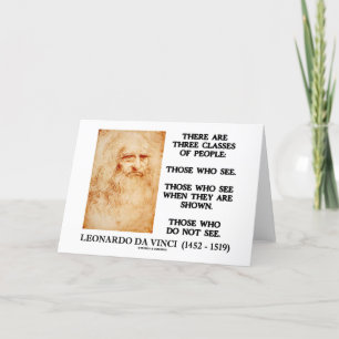 Leonardo da Vinci Three Classes Of People Quote Card