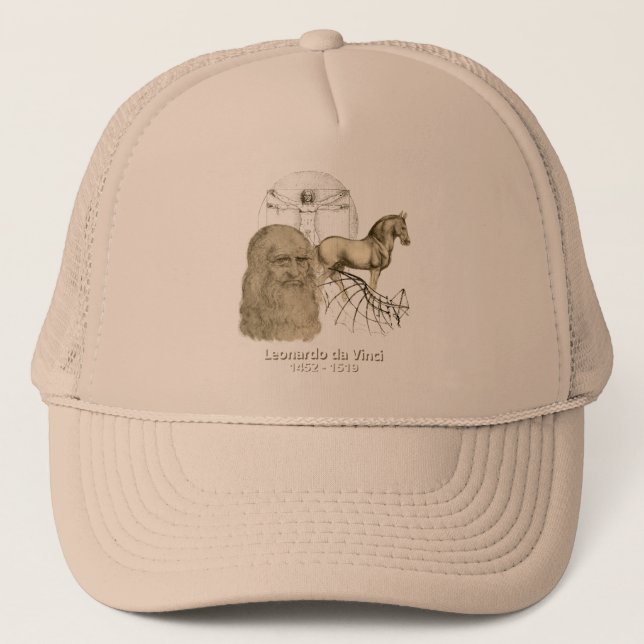 Leonardo da Vinci Trucker Hat (Front)