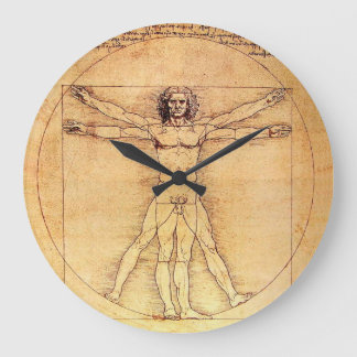 Leonardo Da Vinci Vitruvian Man Large Clock