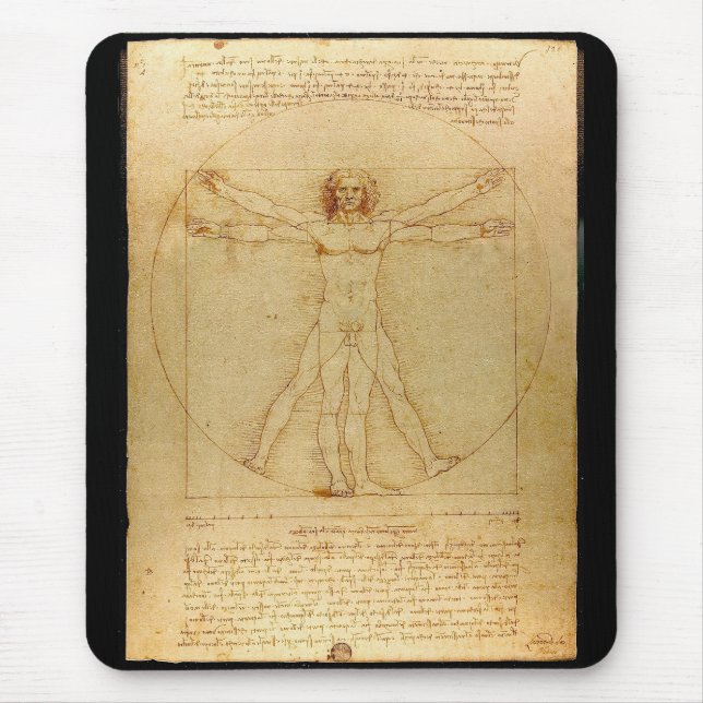 Leonardo da Vinci , Vitruvian Man Mouse Mat (Front)