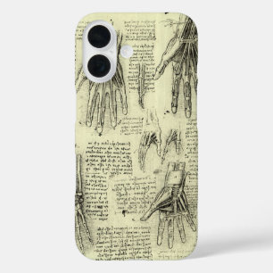 Leonardo da Vinci's Anatomy of the Human Hand iPhone 16 Case