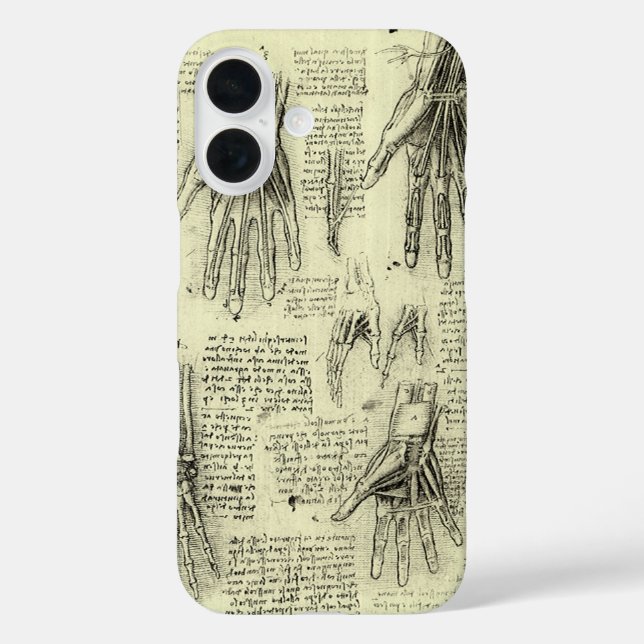 Leonardo da Vinci's Anatomy of the Human Hand Case-Mate iPhone Case (Back)