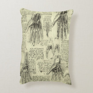 Leonardo da Vinci's Anatomy of the Human Hand Decorative Cushion