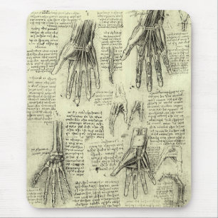 Leonardo da Vinci's Anatomy of the Human Hand Mouse Mat