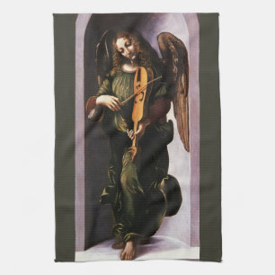 Leonardo da Vinci's Angel in Green with a Vielle Tea Towel