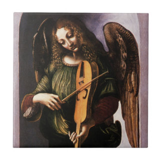 Leonardo da Vinci's Angel in Green with a Vielle Tile