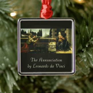 Leonardo da Vinci's Annunciation of the Lord Metal Tree Decoration