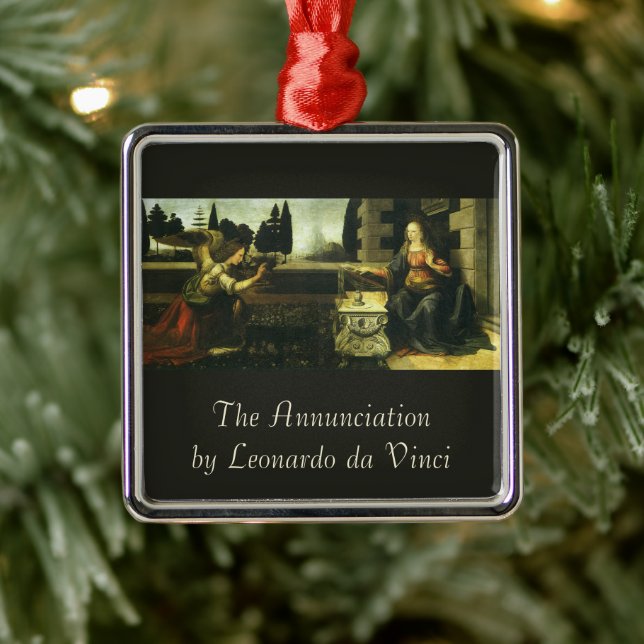 Leonardo da Vinci's Annunciation of the Lord Metal Tree Decoration (Tree)