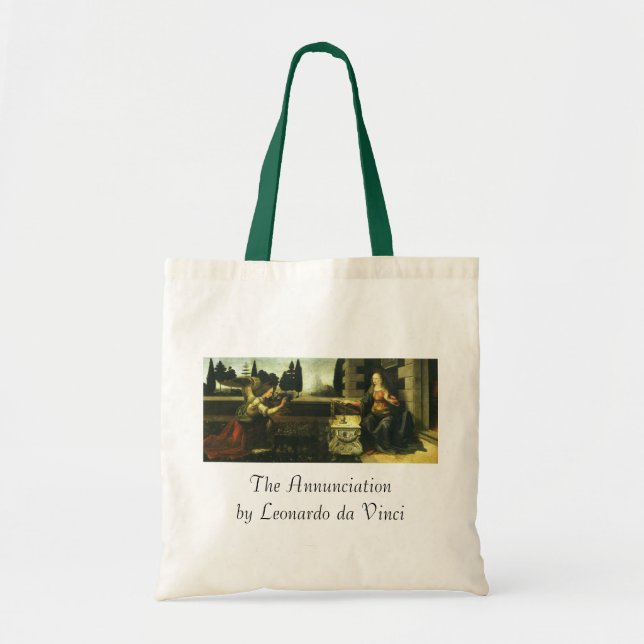 Leonardo da Vinci's Annunciation of the Lord Tote Bag (Front)