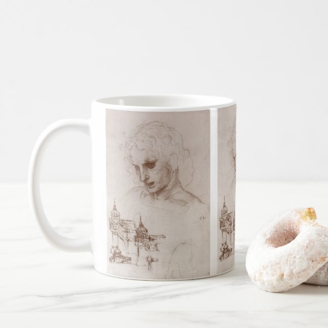 Leonardo da Vinci's Apostle Jacobus Sforza Castle Coffee Mug (With Donut)