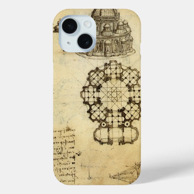 Leonardo da Vinci's Architectural Cathedral Study Case-Mate iPhone Case (Back)