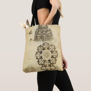 Leonardo da Vinci's Architectural Cathedral Study Tote Bag