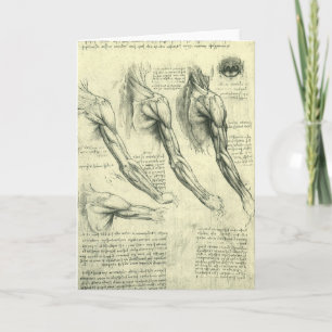 Leonardo da Vinci's Arm and Shoulder Anatomy Card