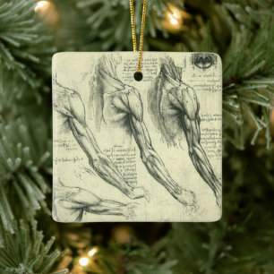 Leonardo da Vinci's Arm and Shoulder Anatomy Ceramic Ornament