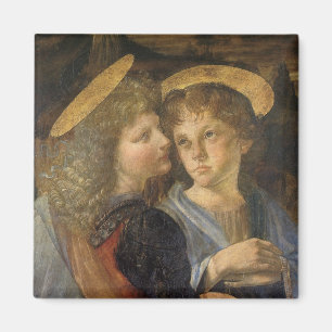 Leonardo da Vinci's Baptism of Christ Angels Magnet