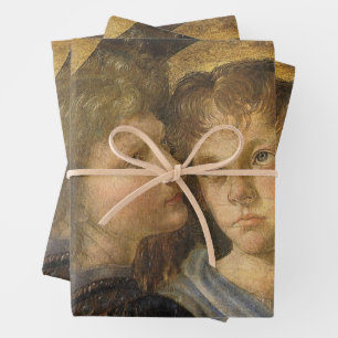 Leonardo da Vinci's Baptism of Christ Angels Wrapping Paper Sheet