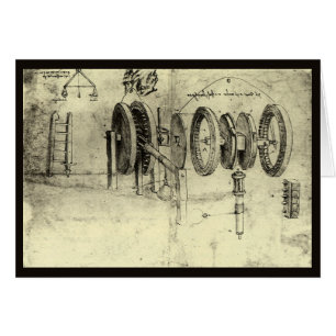 Leonardo da Vinci's Engineering Sketch of a Wheel