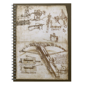 Leonardo da Vinci's Giant Crossbow Weapon Sketch Notebook
