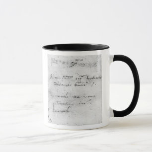 Leonardo da Vinci's handwriting Mug