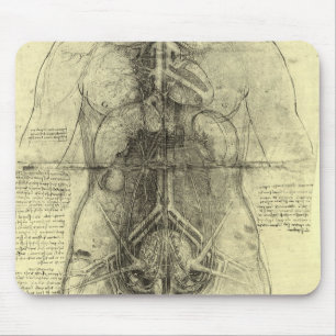 Leonardo da Vinci's Human Anatomy, Female Torso Mouse Mat