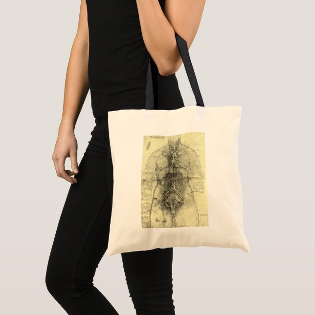 Leonardo da Vinci's Human Anatomy, Female Torso Tote Bag (Front (Product))