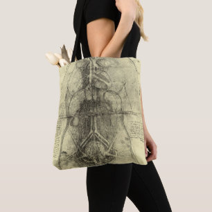 Leonardo da Vinci's Human Anatomy, Female Torso Tote Bag