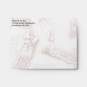 Leonardo da Vinci's Human Anatomy Foot Bones Envelopes