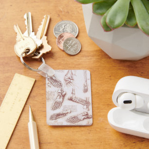 Leonardo da Vinci's Human Anatomy Foot Bones Key Ring