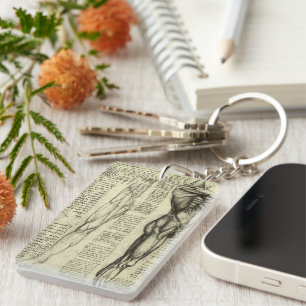 Leonardo da Vinci's Human Anatomy Male Muscles Key Ring