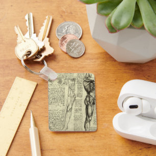 Leonardo da Vinci's Human Anatomy Male Muscles Key Ring