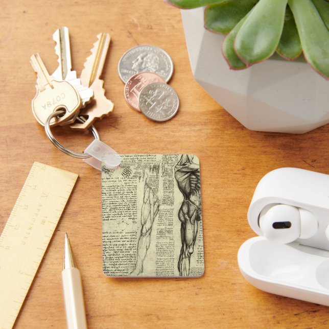 Leonardo da Vinci's Human Anatomy Male Muscles Key Ring (Desk)