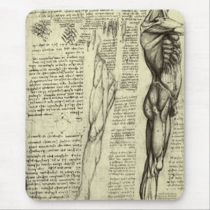 Leonardo da Vinci's Human Anatomy Male Muscles Mouse Mat