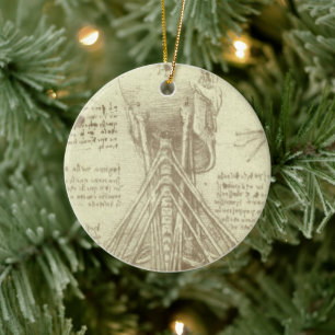 Leonardo da Vinci's Human Anatomy Spinal Column Ceramic Tree Decoration
