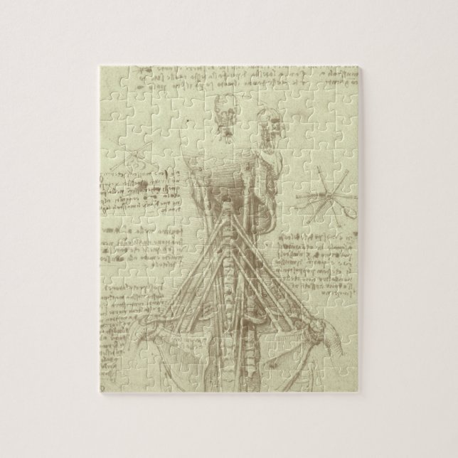 Leonardo da Vinci's Human Anatomy Spinal Column Jigsaw Puzzle (Vertical)