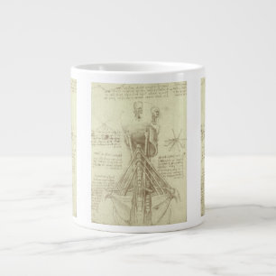 Leonardo da Vinci's Human Anatomy Spinal Column Large Coffee Mug