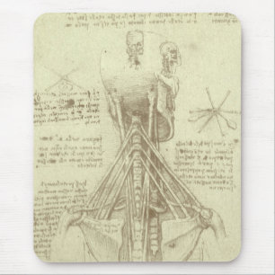 Leonardo da Vinci's Human Anatomy Spinal Column Mouse Mat