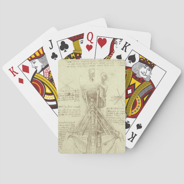 Leonardo da Vinci's Human Anatomy Spinal Column Playing Cards (Back)