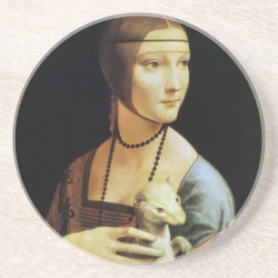 Leonardo da Vinci's Lady with an Ermine Coaster