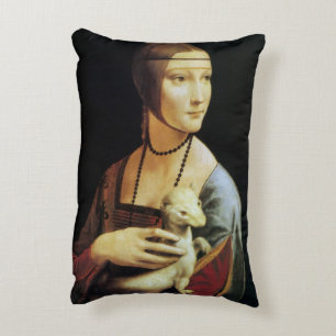 Leonardo da Vinci's Lady with an Ermine Decorative Cushion