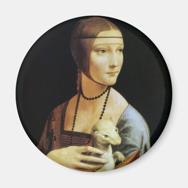 Leonardo da Vinci's Lady with an Ermine Magnet (Front)