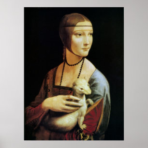 Leonardo da Vinci's Lady with an Ermine Poster