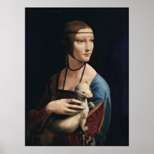 Leonardo da Vinci's Lady with an Ermine  Poster