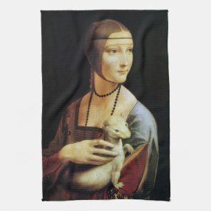 Leonardo da Vinci's Lady with an Ermine Tea Towel