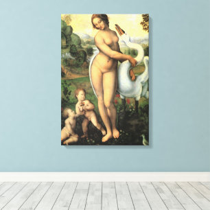 Leonardo da Vinci's Leda and the Swan Canvas Print