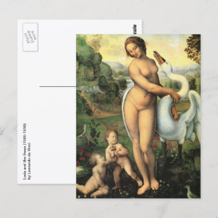 Leonardo da Vinci's Leda and the Swan Postcard