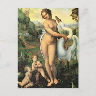 Leonardo da Vinci's Leda and the Swan Postcard